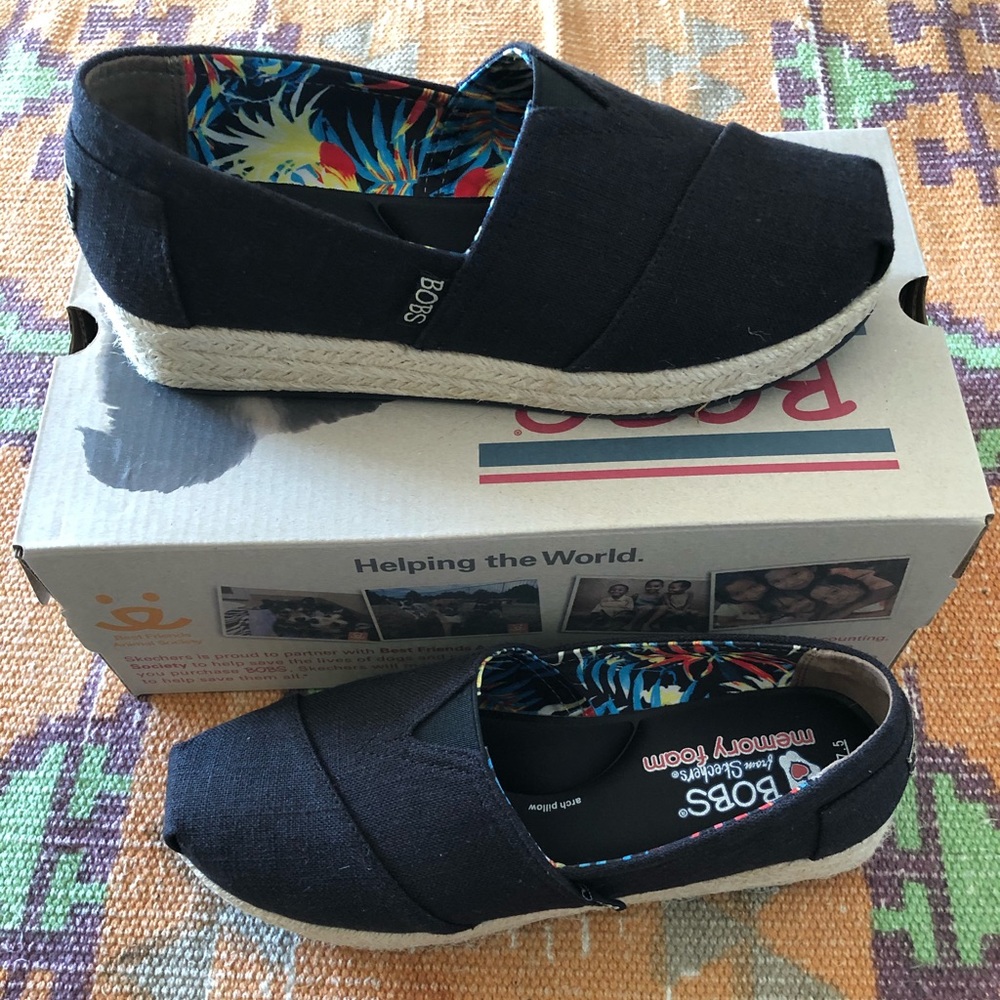 Bobs wedge slip ons
